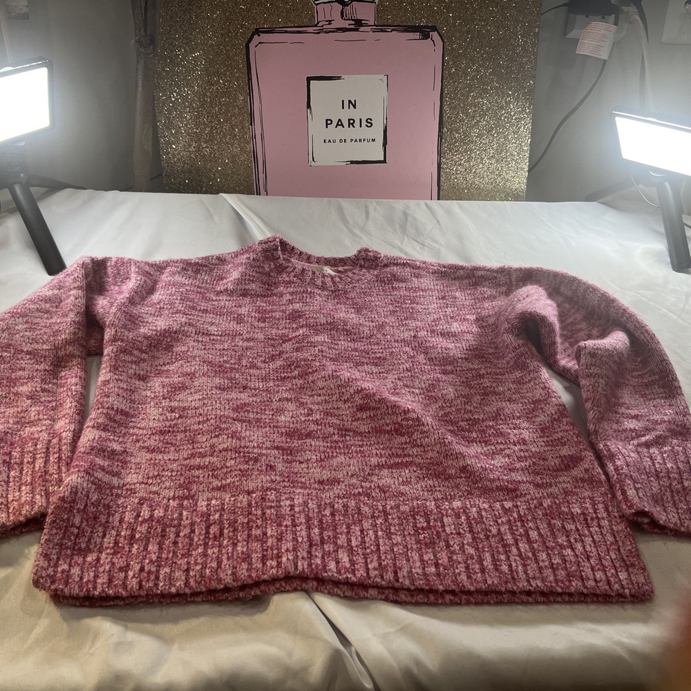 Rose XS sweater from LOFT Beautiful Variegated Warm Snow‎ Waist Length 424-1